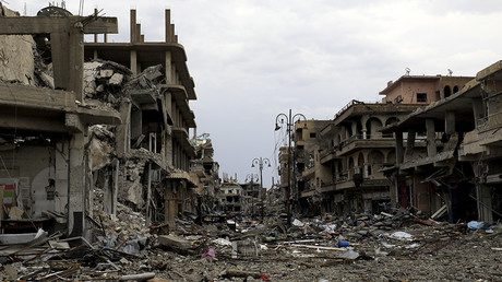 Damaged buildings in the Syrian city of Raqa. ©
Delil souleiman / AFP