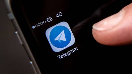 FILE PHOTO: A close-up view of the Telegram messaging app is seen on a smart phone.